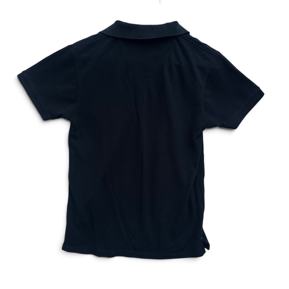 BRINK Mens Polo Shirt Small Black Embroidered Denim Club Quilted Preppy Crest - Picture 5 of 5